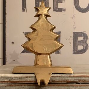 Heavy brass Christmas Tree Stocking Holder